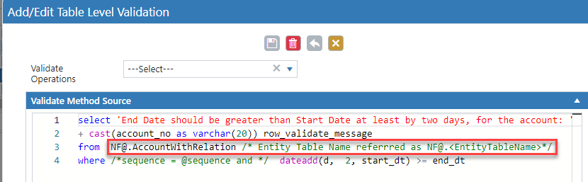 Validate Operations
